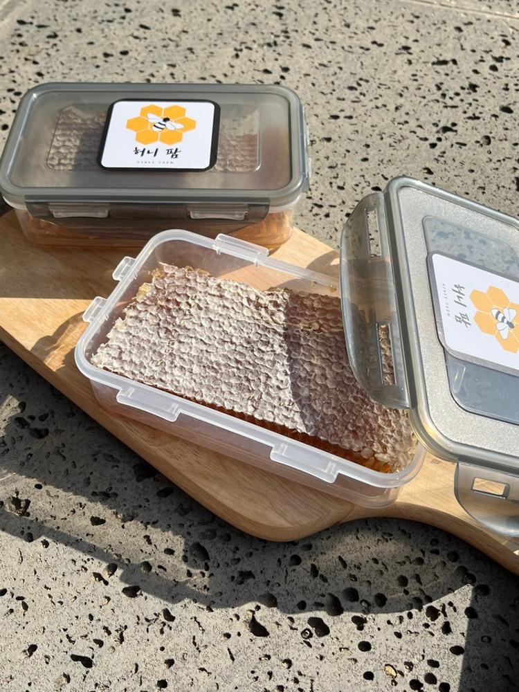 지리산허니팜 벌집꿀 지리산 산지직송 팩벌꿀집 250g 500g