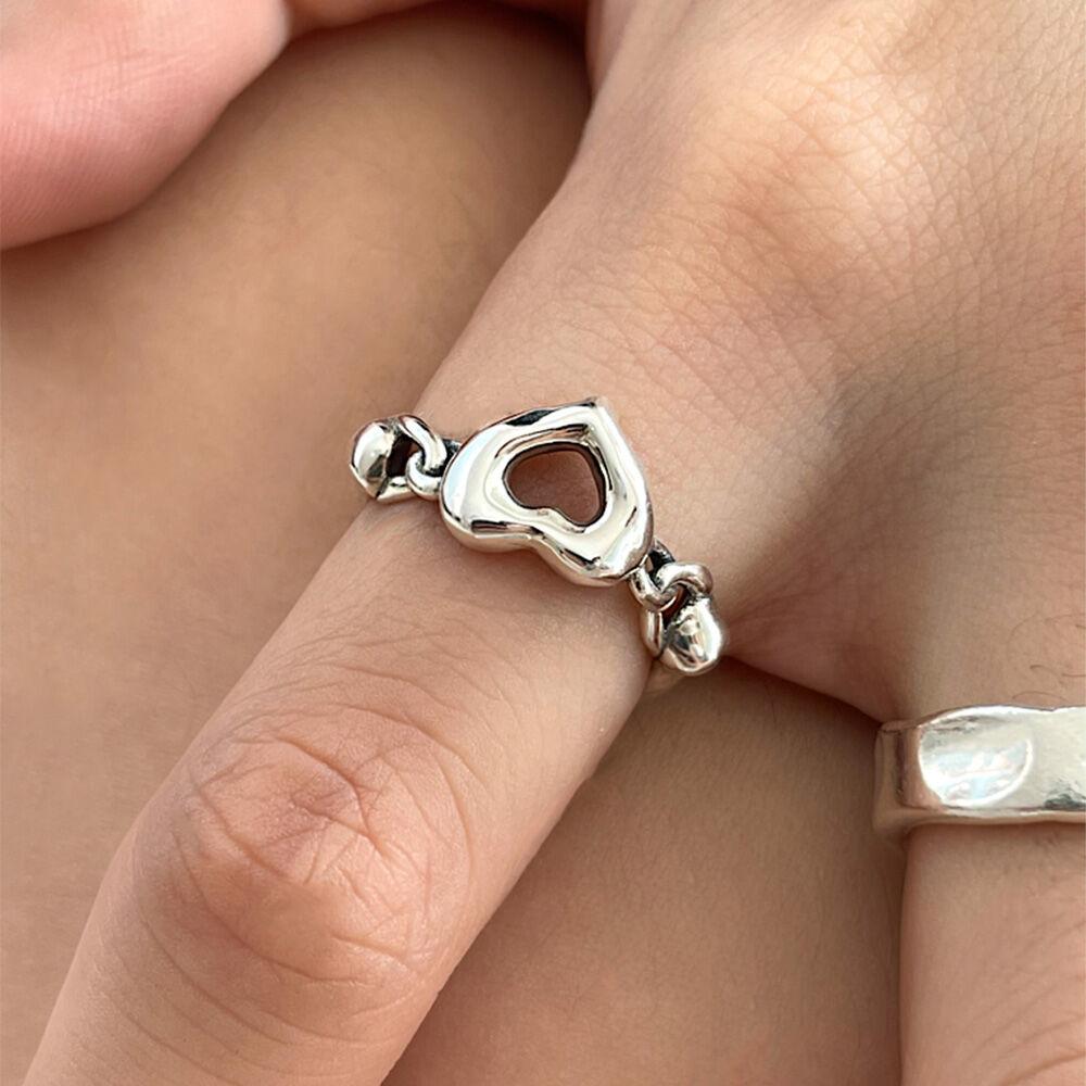 Melting heart ring