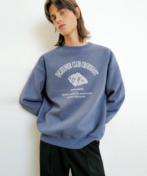 크루아상 클럽 스웻셔츠 [슬레이트 블루]