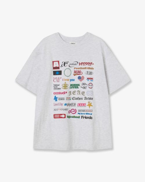 STICKER T-SHIRTS [LIGHT GREY]