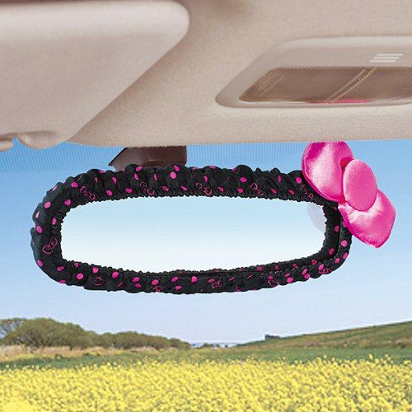 산리오 헬로키티 빅리본 룸미러 커버 (블랙핑크도트)