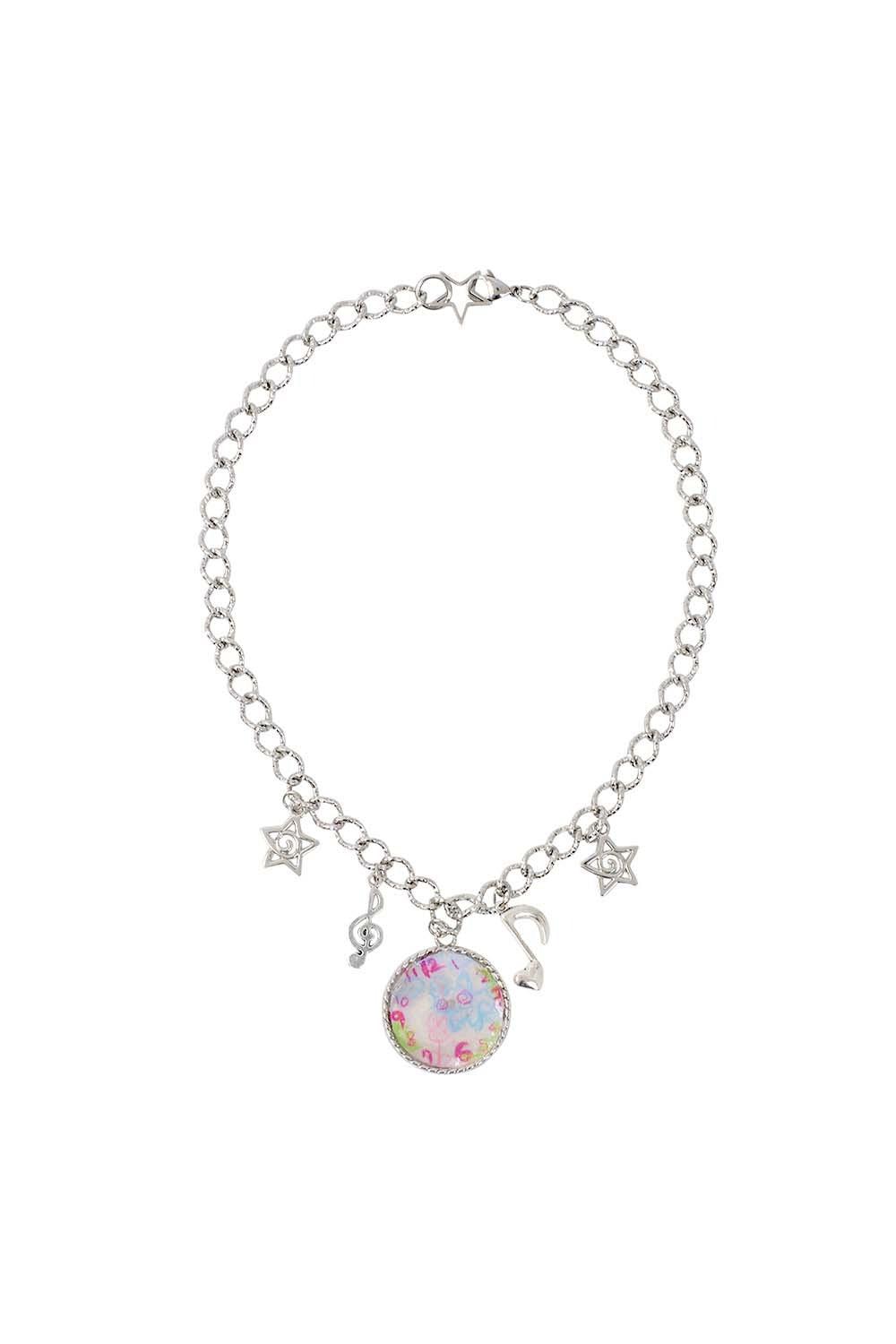 [YOUTHBATH] SS 25 YBX SOUP In time necklace - PINK / ONE SIZE