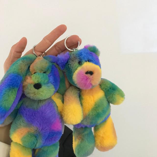 미니 무지개 인형 키링