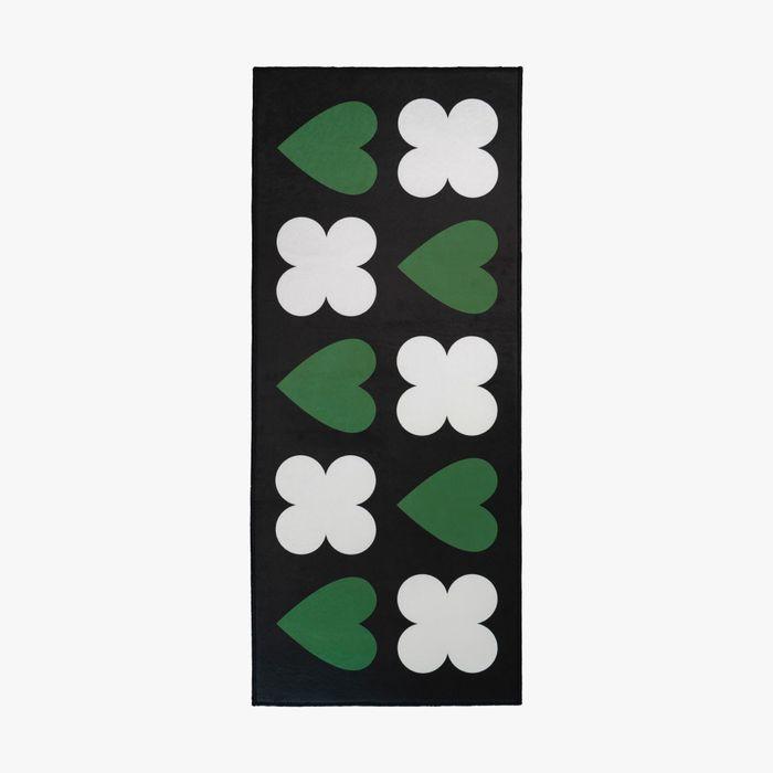 웰컴매트와이드 M LUCKY HEARTY BLACKBERRY 120x50cm