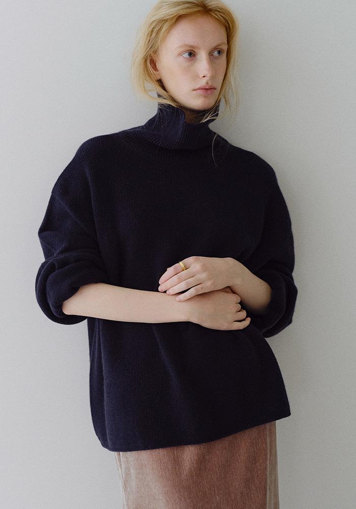 RACCOON OVER TURTLE KNIT_NAVY_OE4C2XKN04NYA