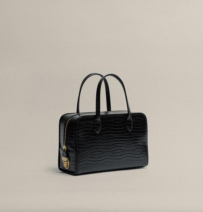 SAC LOQUET SMALL CROCO BLACK