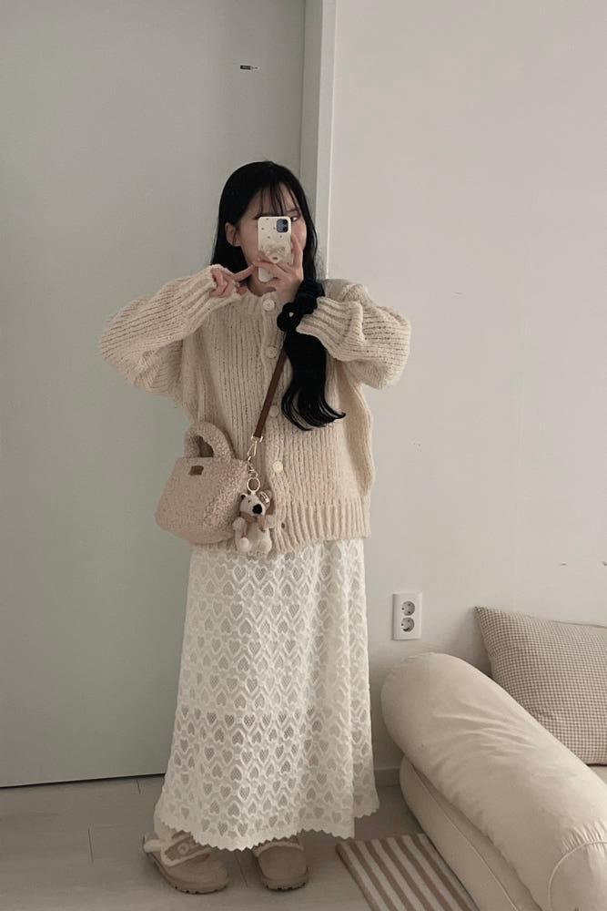 러브 ღღღ 하트 롱스커트