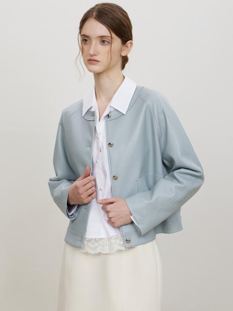 라운드넥 레더 자켓_D261PSG702