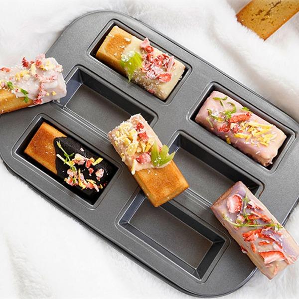 실리콘 코팅 홈베이킹모양틀 쿠키틀 휘낭시에틀 6구