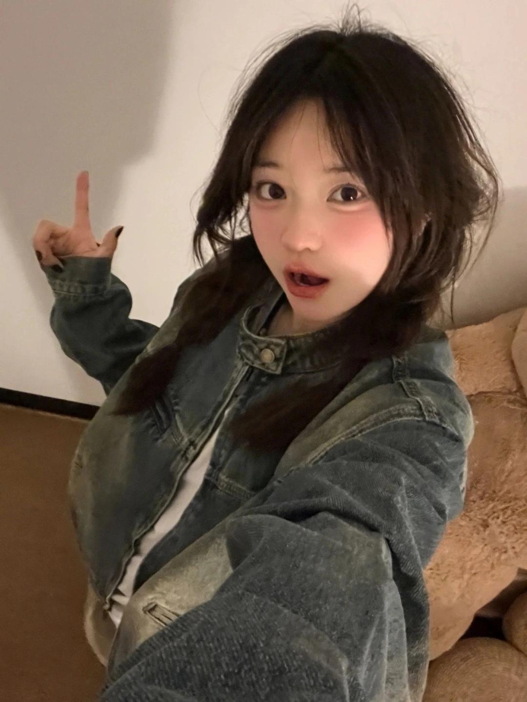 미국 빈티지 분위기 스타일화물 데님 코트 여성 봄과 가을 디자인 감각 틈새 씻은 고민 카디건 재킷 조수