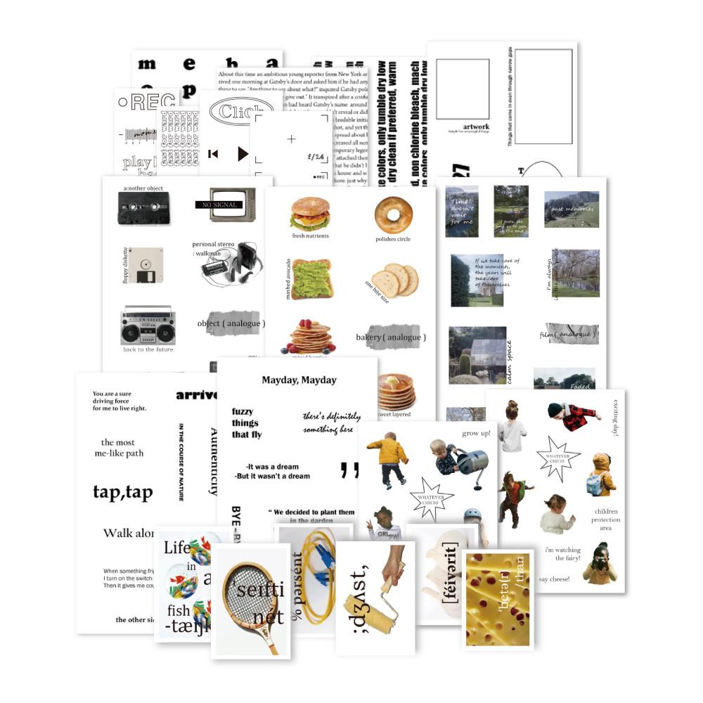 [WTER PACK1] 스티커팩 감성 다꾸팩 힙한 오브젝트 레터링 투명 포인트 다꾸세트