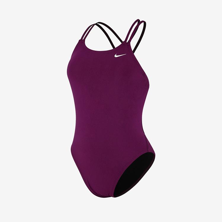 나이키 스윔 앤서 솔리드 스파이더백 탄탄이 상그리아 [NESSA003-668 자수 로고 여자 실내수영복]