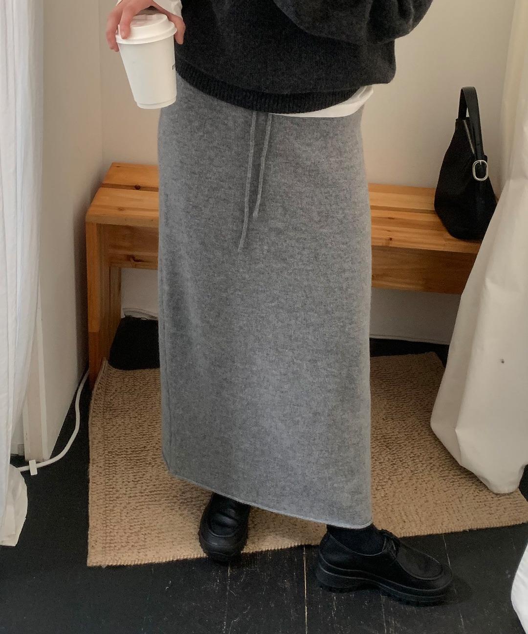 샵아워 [주문폭주♥️] (셋업) 러버 캐시 울 롱 SK