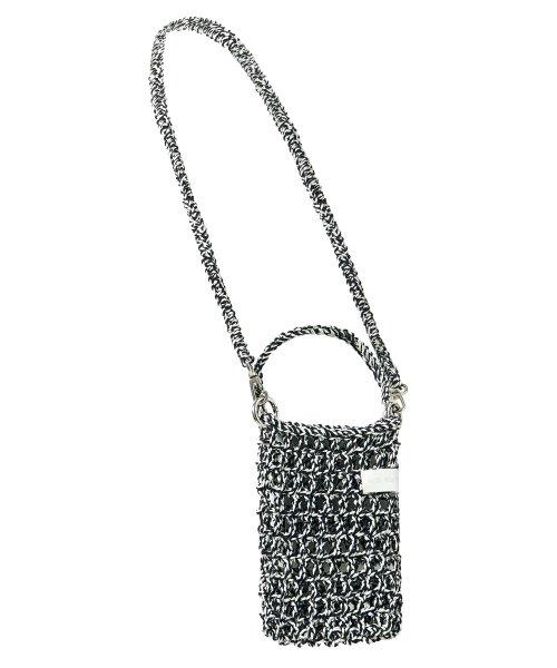 22SS01AW070 핸드메이드 니트 투웨이 미니 백 (블랙/화이트)