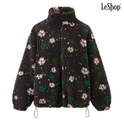 플라워 양털 시어링 플리스 집업 퍼 자켓 (DP4JK017A)