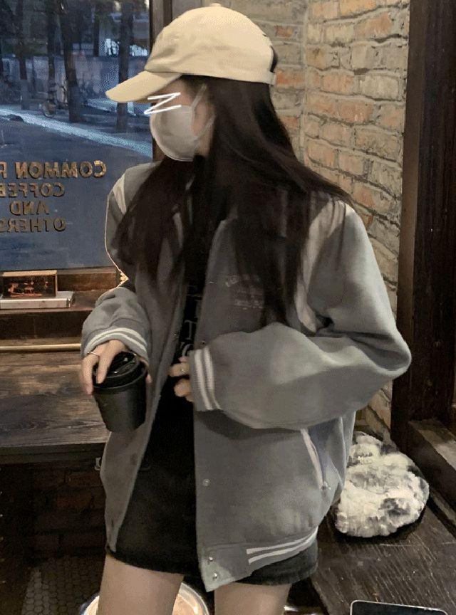프레션 대학교 블루정 야구 점퍼_JP0356