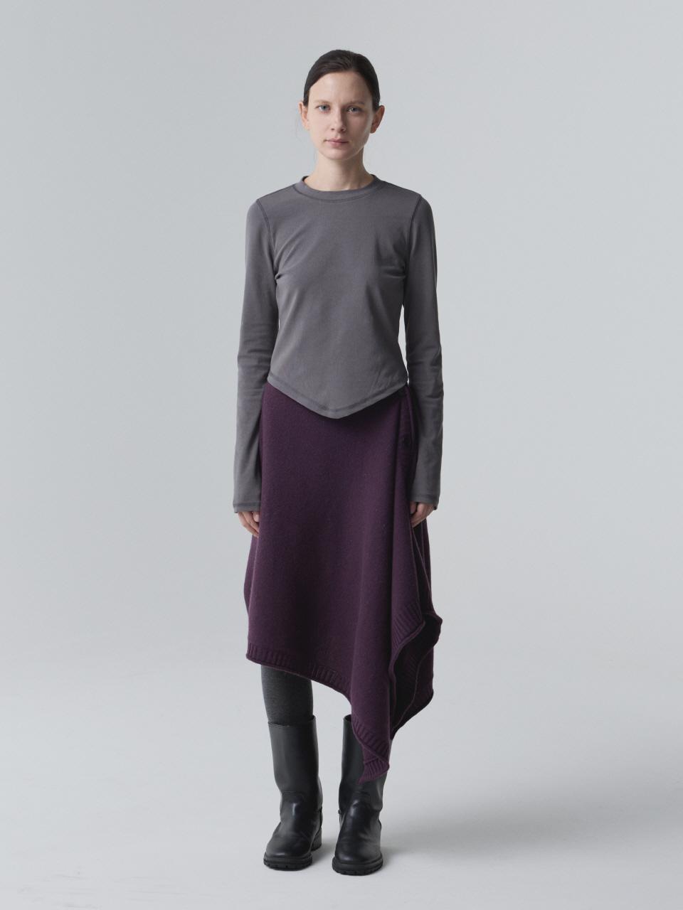 Modular Wrap Skirt_Dark Purple