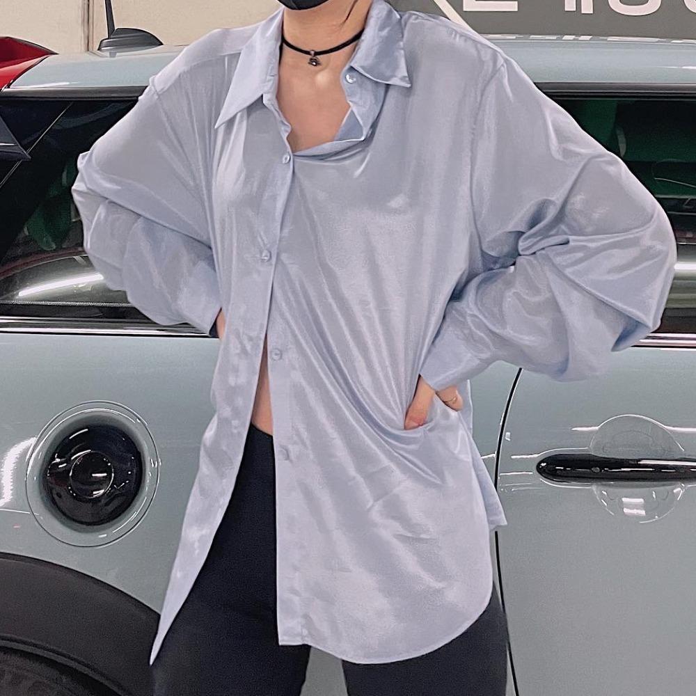 silky pastel shirts ( 2 color )