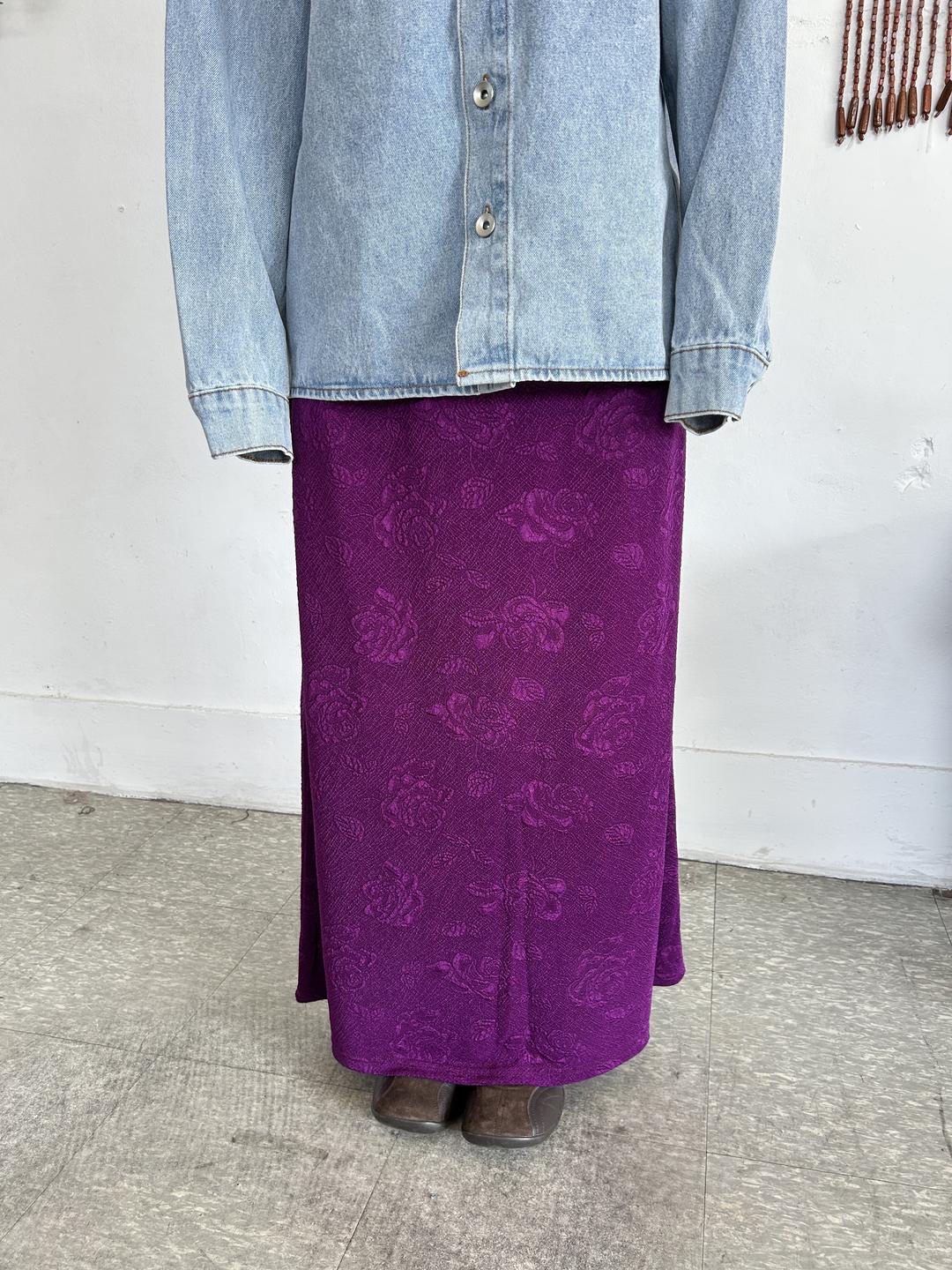 vintage floral maxi skirt