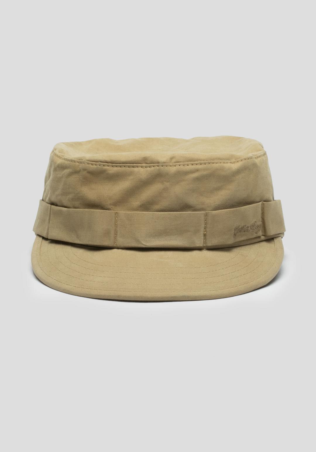 [4/18]Wax Coated Military Cap [ Beige ]