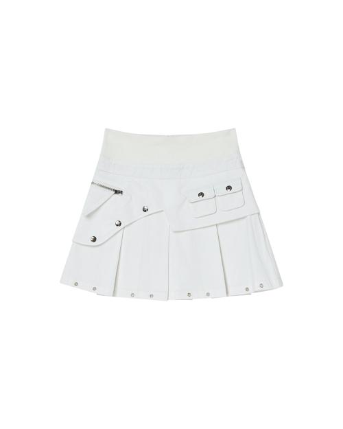 엔와이엑스엑스(NYXX)  LAYERED FAUX LEATHER SKIRT WHITE - 사이즈 & 후기 | 무신사