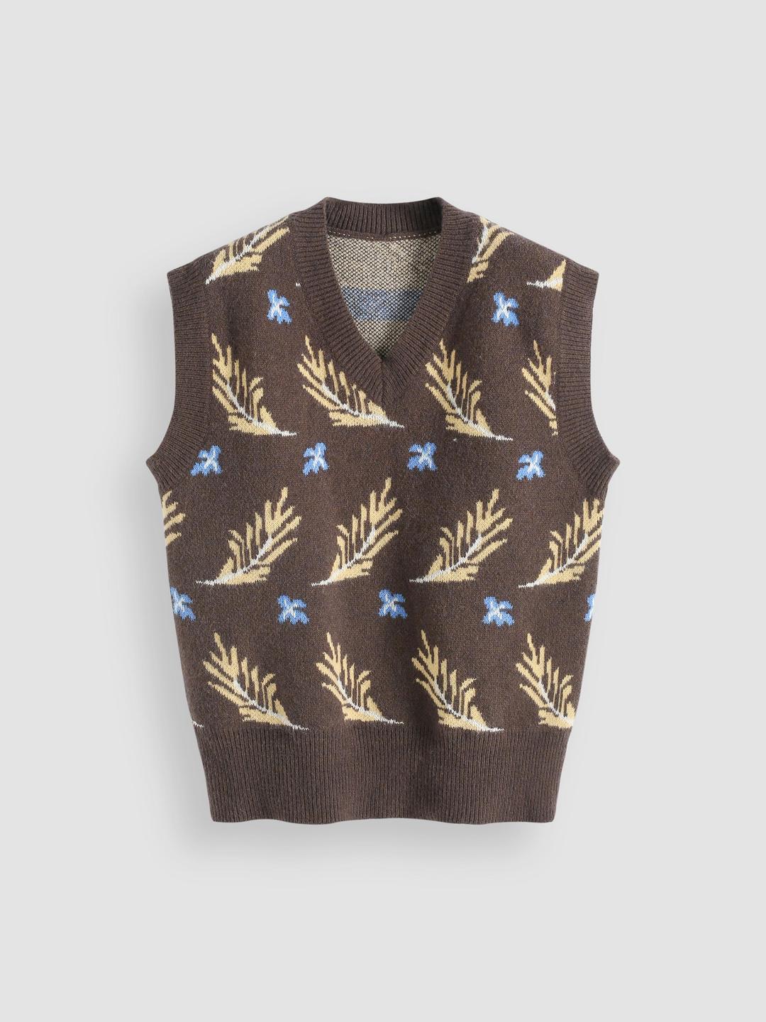 Autumn Leaf Knit Vest