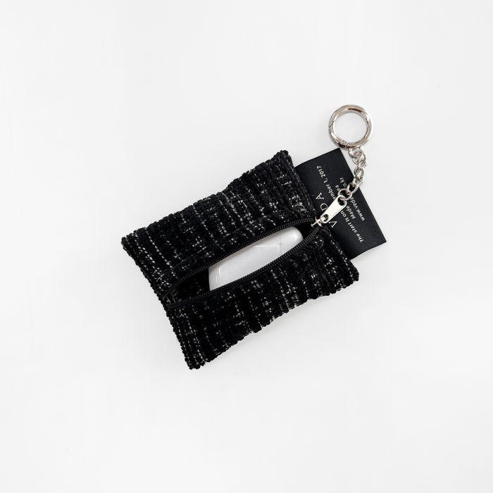 베다 미니파우치 키링_트위드 블랙 Veda pouch mini keyring [tweed black]