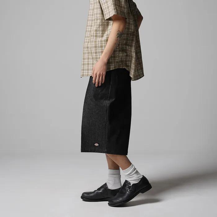 42283 루즈핏 데님 워크쇼츠 Black