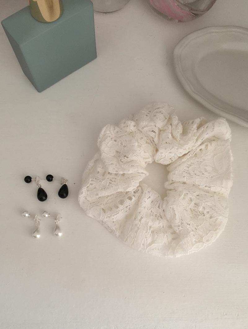 daily lace scrunchy (3color)
