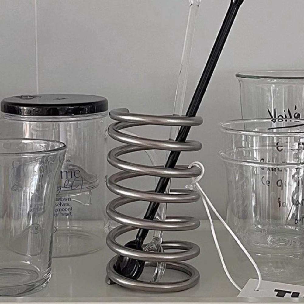 인더스트리얼 칫솔꽂이 스테인리스 다용도 연필 꽂이 꼬임 스프링