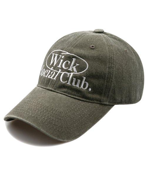 Social Club 피그먼트 볼캡-카키