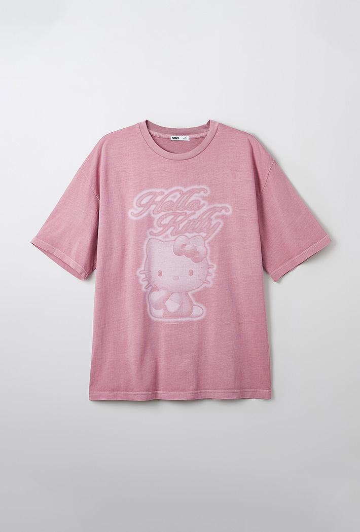 [산리오캐릭터즈] 반팔 티셔츠 (SPRLF25U06 RE)(PINK)_SPRLF37U07