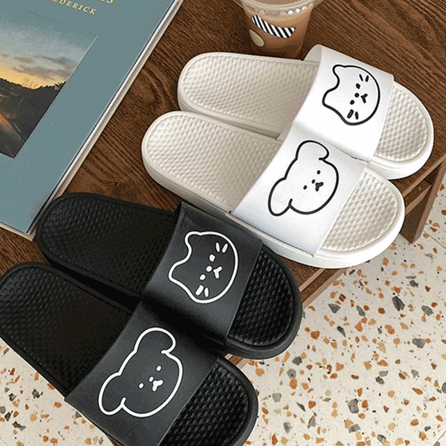 [12차리오더]귀여운 캐릭터 슬리퍼 멍멍이와야옹이 실내화