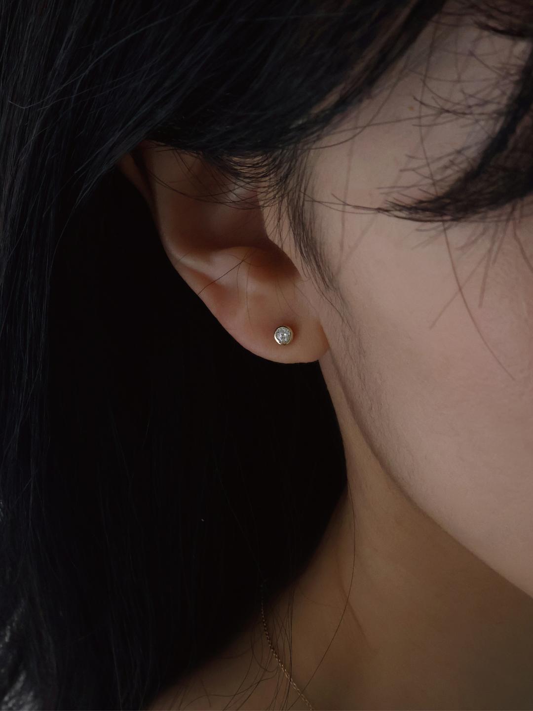 14K Stella Cubic Earring