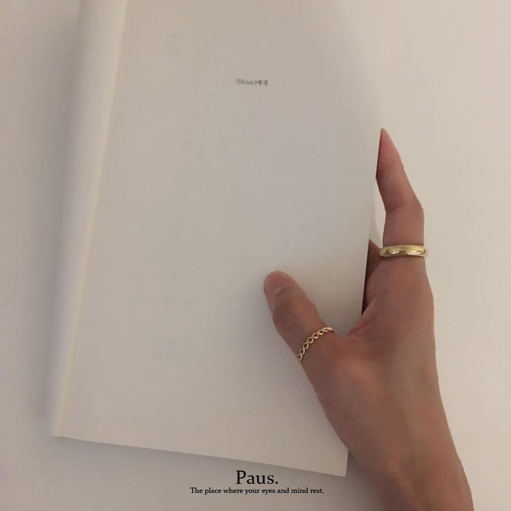 Paus. 실버 925 꼬임 레이어드 반지
