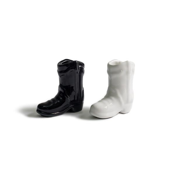 WESTERN BOOT HOLDER(WHITE/BLACK)