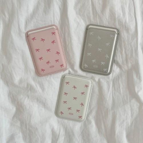 ribbon pattern magsafe wallet (3 colors)