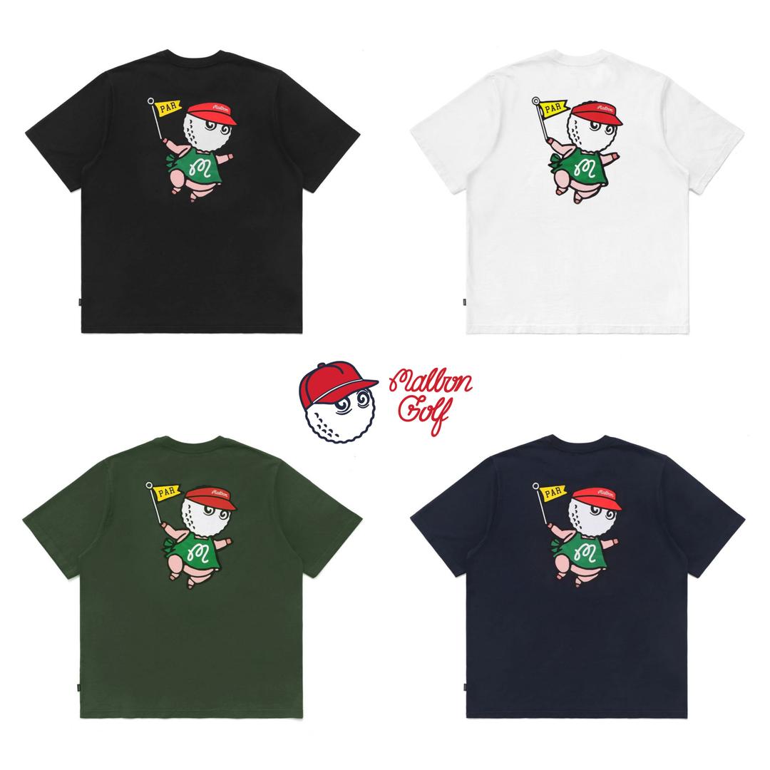 말본 골프 반팔 피기 버킷 로고 티 셔츠 (4color)