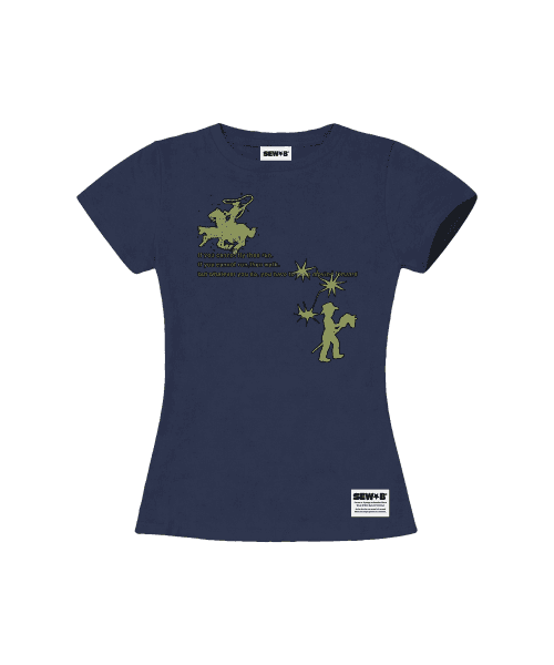 gree 세미크롭 반팔티 [네이비]