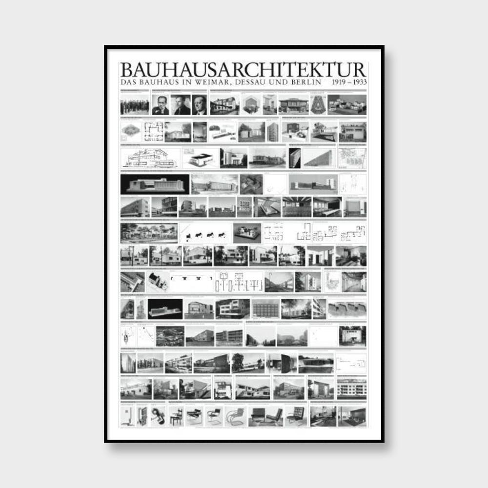 바우하우스 건축 포스터 BAUHAUS ARCHITECTURE 1919-1933 POSTER