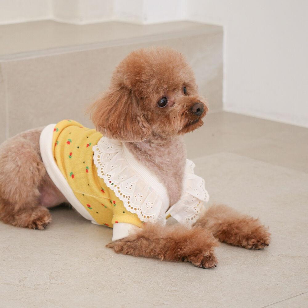 레이스 가디건 [ 옐로우 ]