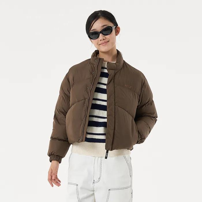 AECA CURVED SHORT PUFFER JUMPER-BROWN