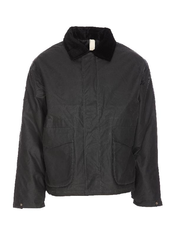 그레이 왁스드 코튼 자켓