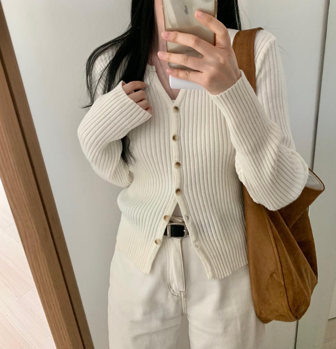 바이영 [캐시슬림/넘예쁨..🌷] 8col 부드러운, 트러플 골지 니트 가디건