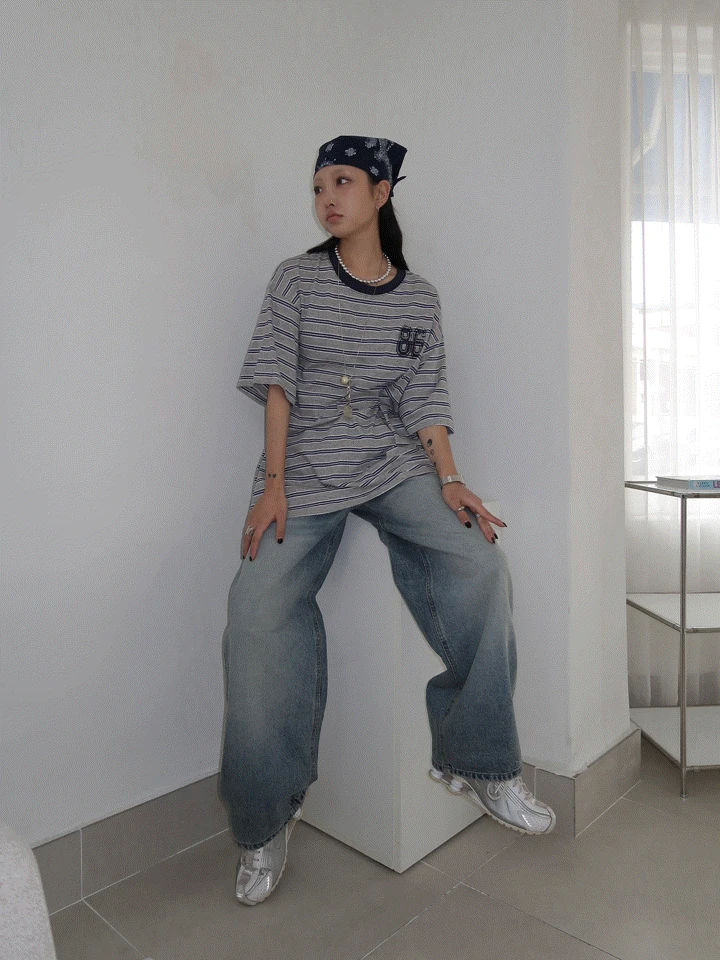 13 light denim pants