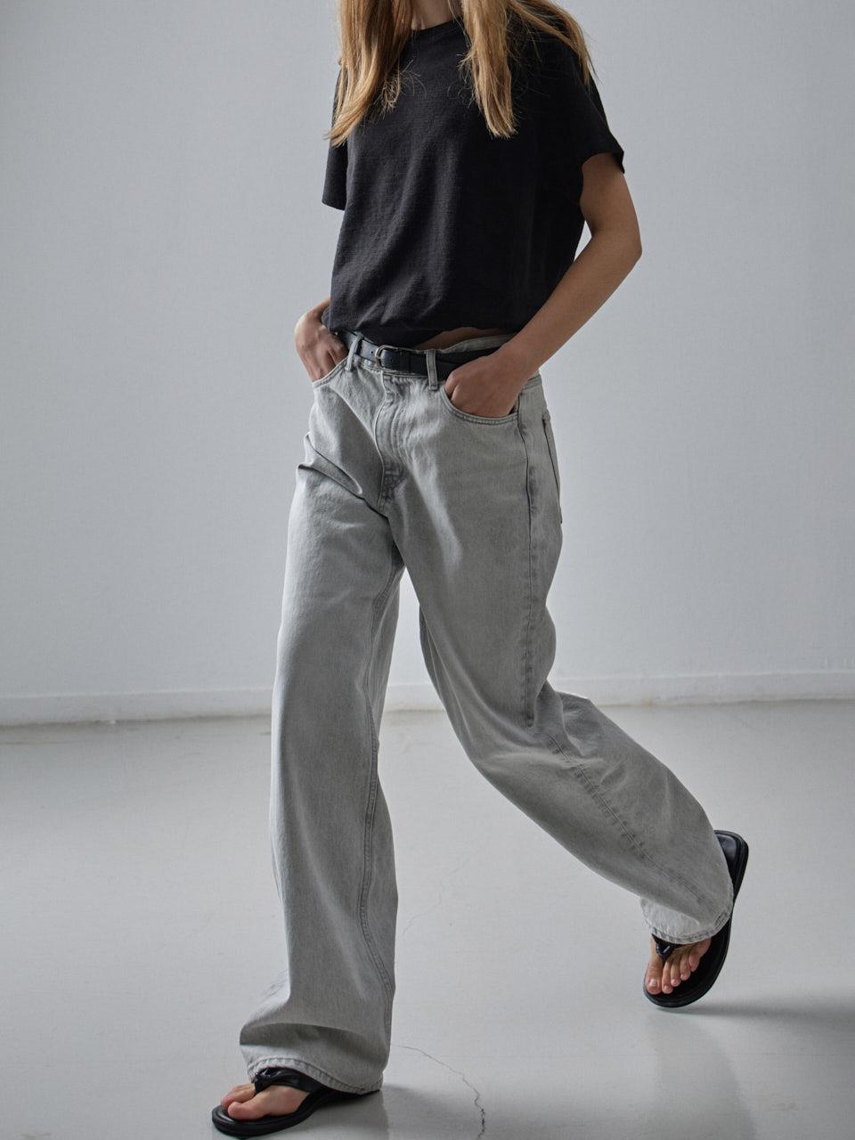 클래식 스트레이트 데님_light grey