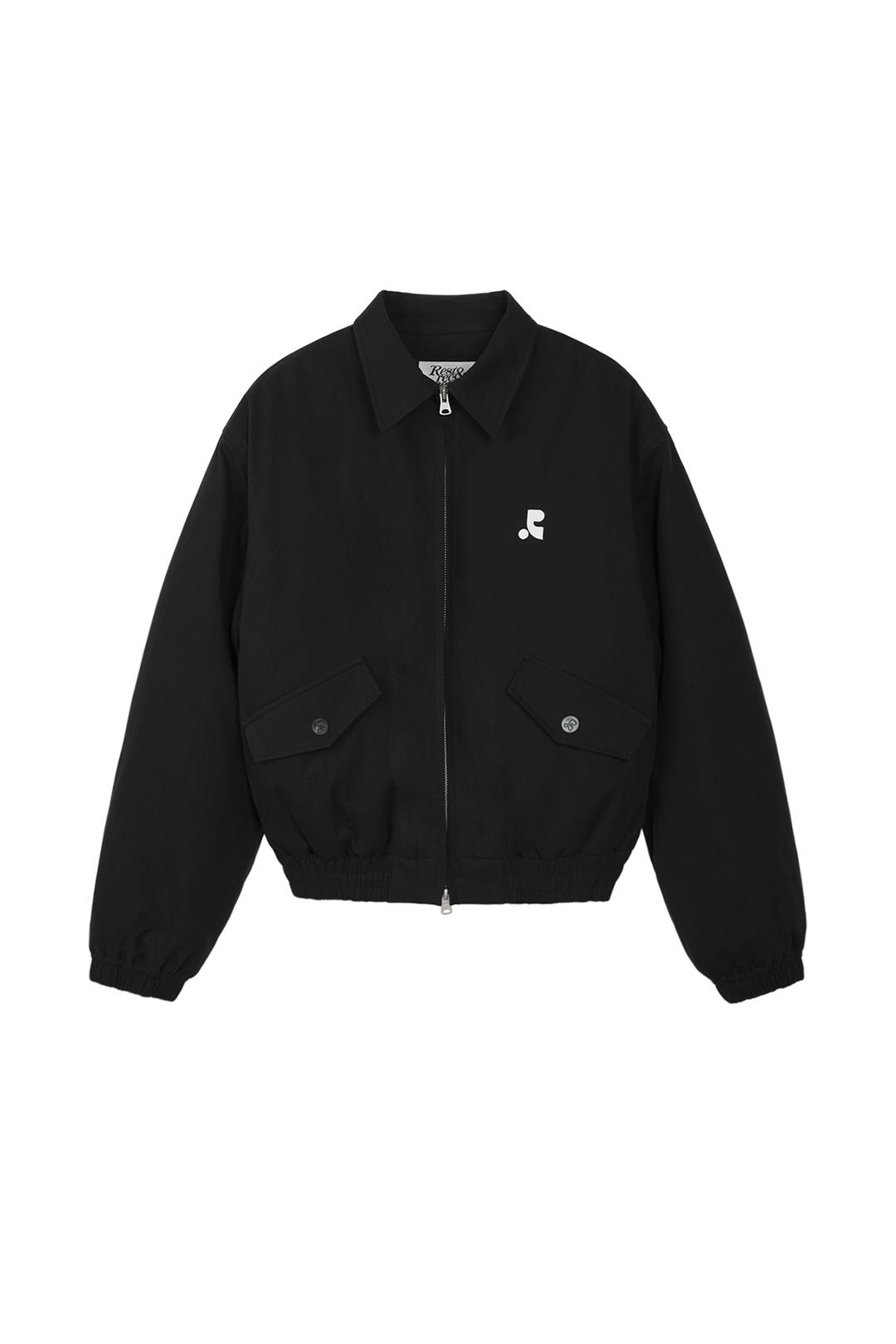 QUILTED BOMBER JACKET - BLACK