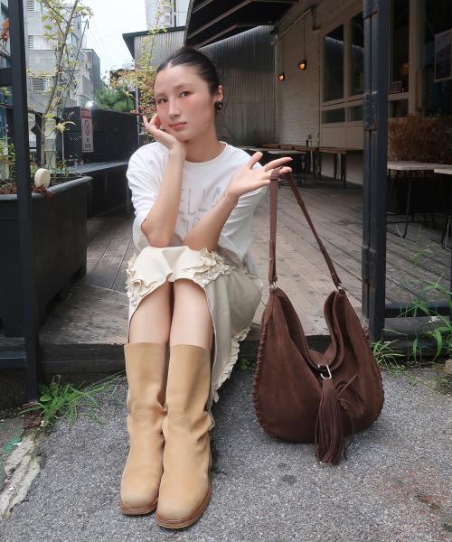 TASSIA 스웨이드 MD호보 DB (JHNCHA5BF981DB260)