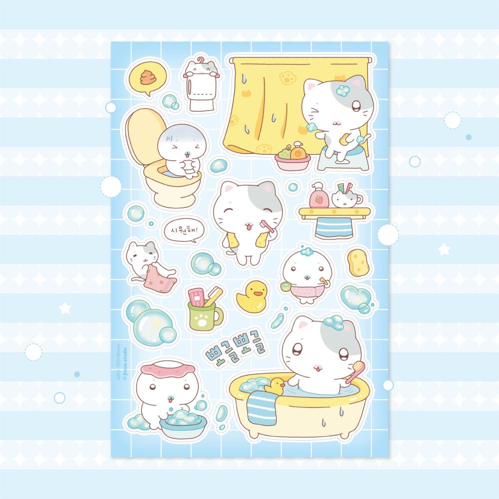[제이호브 스튜디오] 뽀글뽀글 욕실 스티커