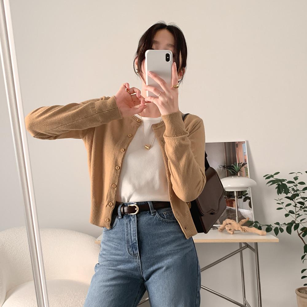 (자체제작) 예가체프 스탠다드핏 파인울 가디건 (카멜)